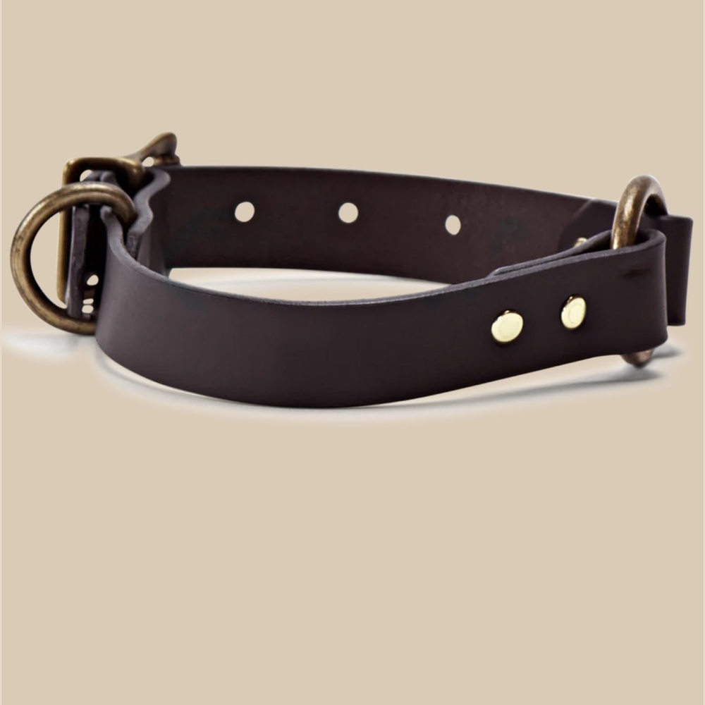 Filson leather dog collar